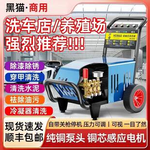上海黑猫工业超高压清洗机养殖场水枪洗车店商用洗车机220V大功率