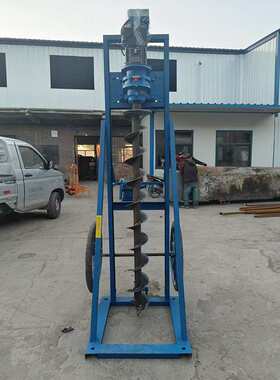 柴油光伏打桩机拧地螺旋钻机打电杆洞钻孔机室内加固钻坑机挖孔机