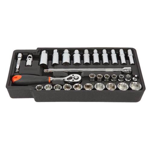 钢盾工具31件套10mm系列套筒组合工具托配合工具车用S025022