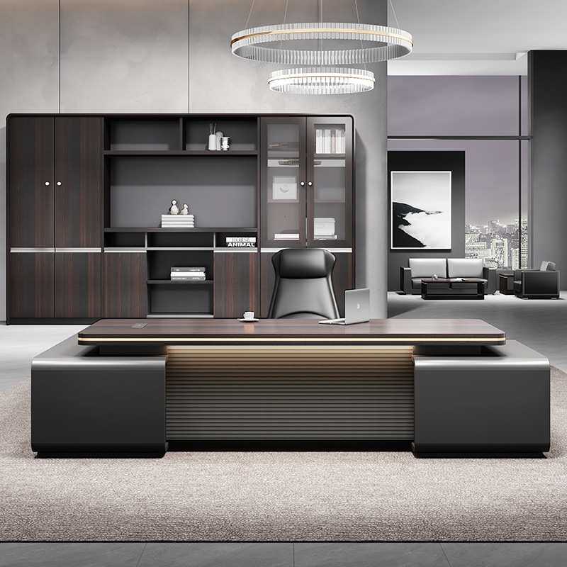 轻奢老板桌办公桌椅组合简约现代总裁桌领导办公室家具经理大班台