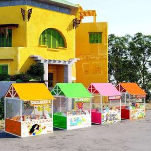 网红市集摊位展示架商场活动促销台夜市美食节小吃摊多功能售货车