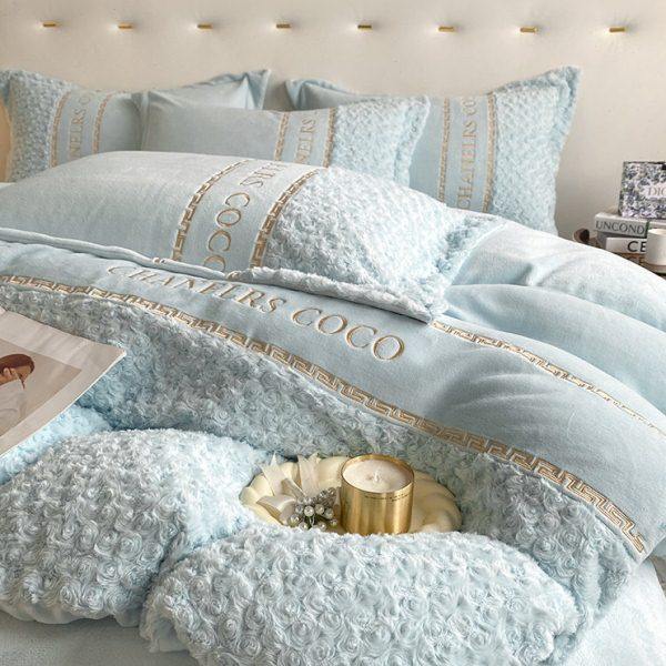 2023冬季轻奢风牛奶绒四件套珊瑚绒加厚保暖法兰绒被套床单床品4,居家布艺,汗蒸服,淘宝优惠券,粉丝福利购,淘宝优惠卷