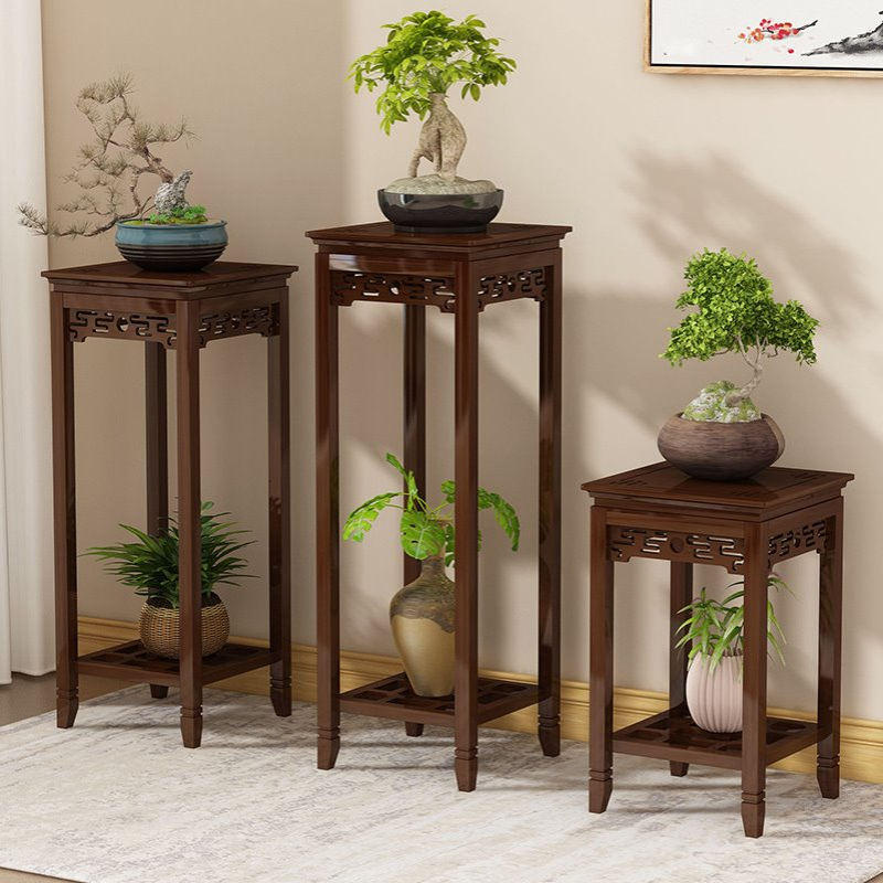 花盆架客厅落地式室内中式花架子置物架阳台实木花架仿古花架花几