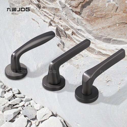 九固家用房门不锈钢锁室内静音卫生间门锁卧室厨房木门黑色分体锁