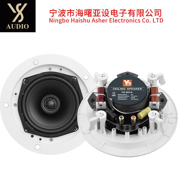 定阻吸顶音响5寸定阻吸顶喇叭吊顶喇叭音箱定阻YS-501A扬声器