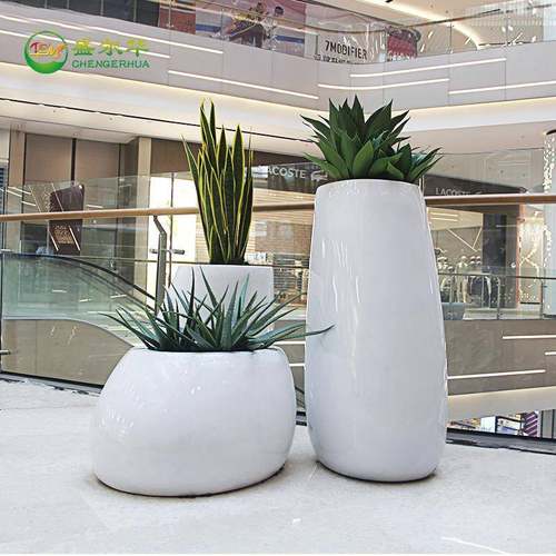 创意玻璃钢异形花盆组合花缸花器商场售楼处美陈摆件落地大花瓶