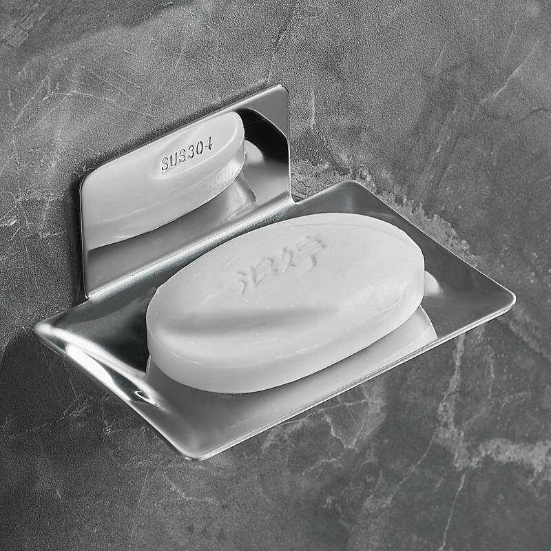 浴室肥皂盒免打孔壁挂式创意沥水304不锈钢香皂碟卫生间置物架