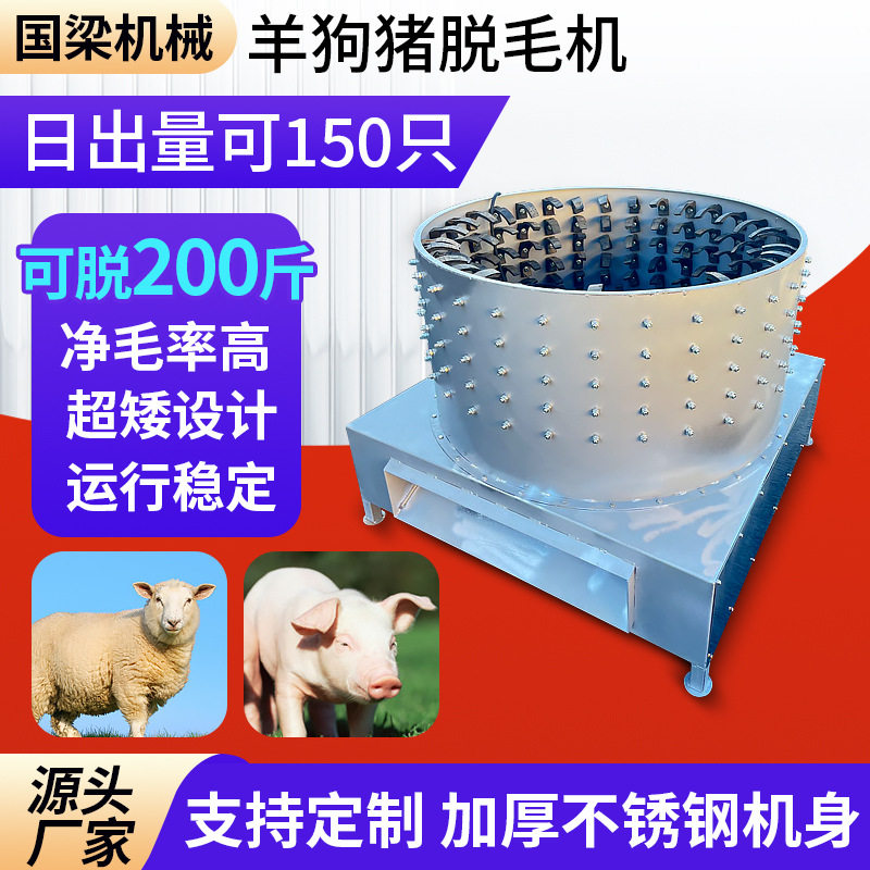 牛头牛尾猪头专用脱毛机新鲜食材初级加工处理毛发刮片式脱毛机