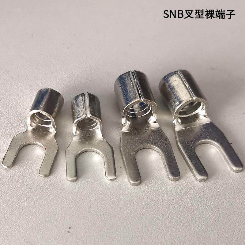 SNB5-8叉形冷压接线裸端头Y型接线端子Y型线鼻UT开口接插裸端子