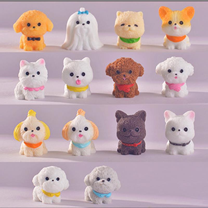 微缩可爱迷你小狗柯基名犬模型摆件桌面工位电脑装饰治愈系小物件