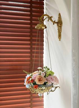 中古复古客厅法式壁挂墙上花器花园卧室阳台花篮盆装饰香薰扩香器