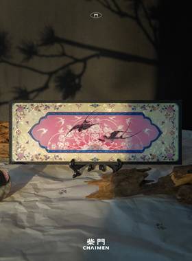 柴门·原创插画亚克力色纸新中式办公室桌面装饰品摆件艺术礼物