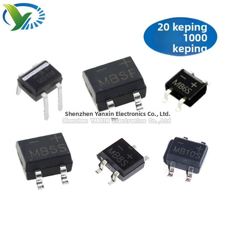 桥式整流桥堆MB10M MB6M MB6S/8F MB10S/10F ABS10直插SOP4(20个)