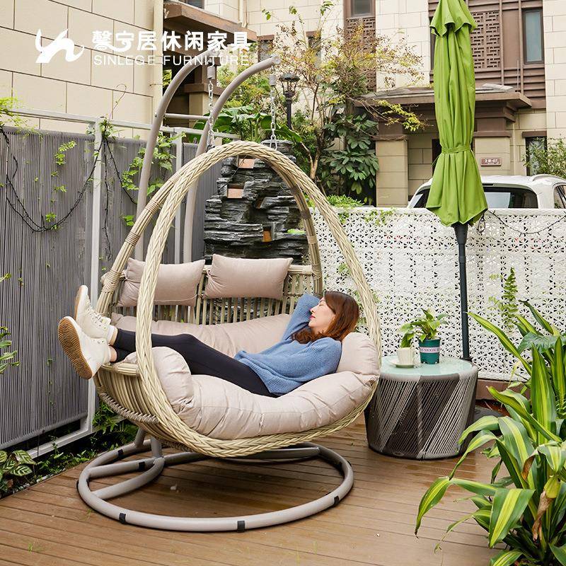 馨宁居室内秋千吊椅庭院户外摇椅吊篮藤椅双人家用阳台吊床摇篮椅