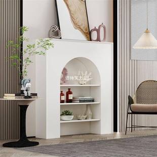壁炉装饰柜简约现代客厅玄关柜子直播间摆件展示柜餐边柜白色