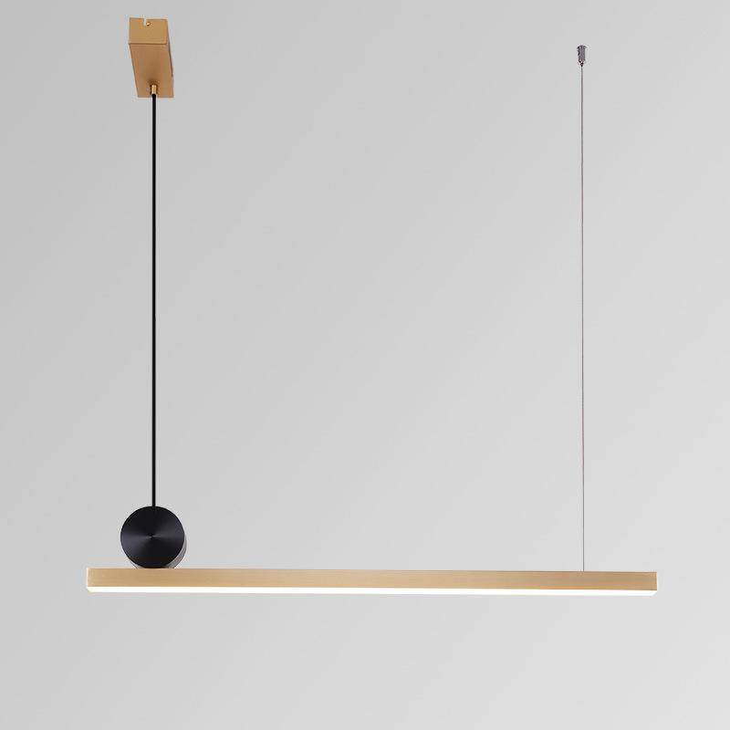 创意个性设计师几何长条LED办公灯具北欧后现代简约餐厅吧台吊灯