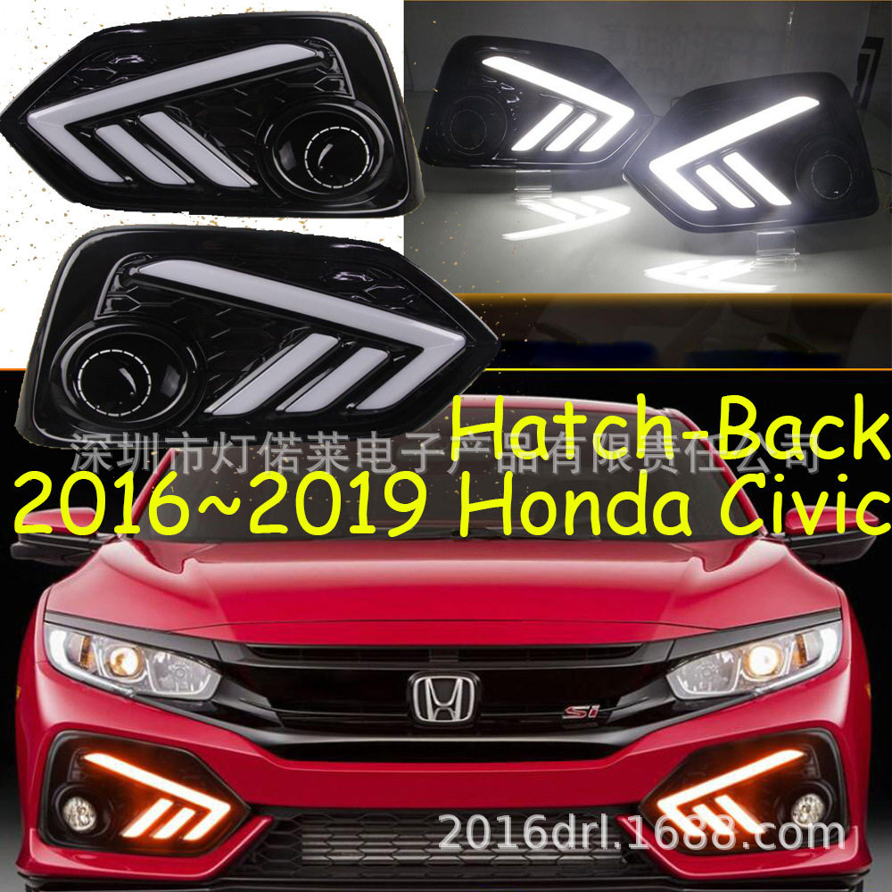 两厢车用2016~2019思域日行灯LED雾灯前照灯civic daytime light