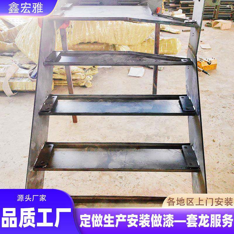 现代简约家用钢梯阁楼复式钢结构楼梯室内别墅楼梯