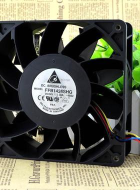 台达14CM24V2.30AFFB1424SHG高品质4线PWM温控暴力散热风扇