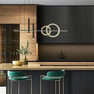 极简餐厅吊灯现代简约北欧餐厅灯餐桌饭厅灯饰LED吧台长条吊灯