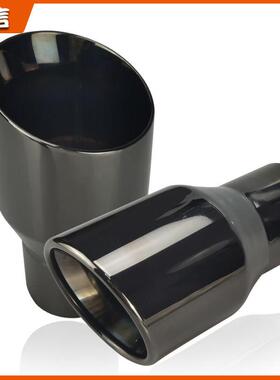 热品汽车改装尾喉尾管89/102mm镀黑不锈钢消声器排气管尾嘴