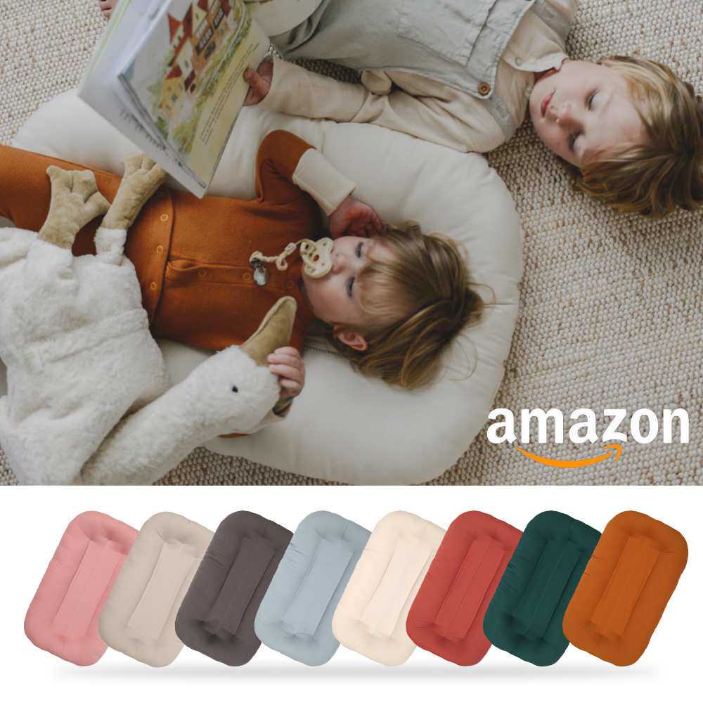 婴儿春季便携睡垫儿童棉质防撞枕头夏季柔软美式床中床喂奶靠枕