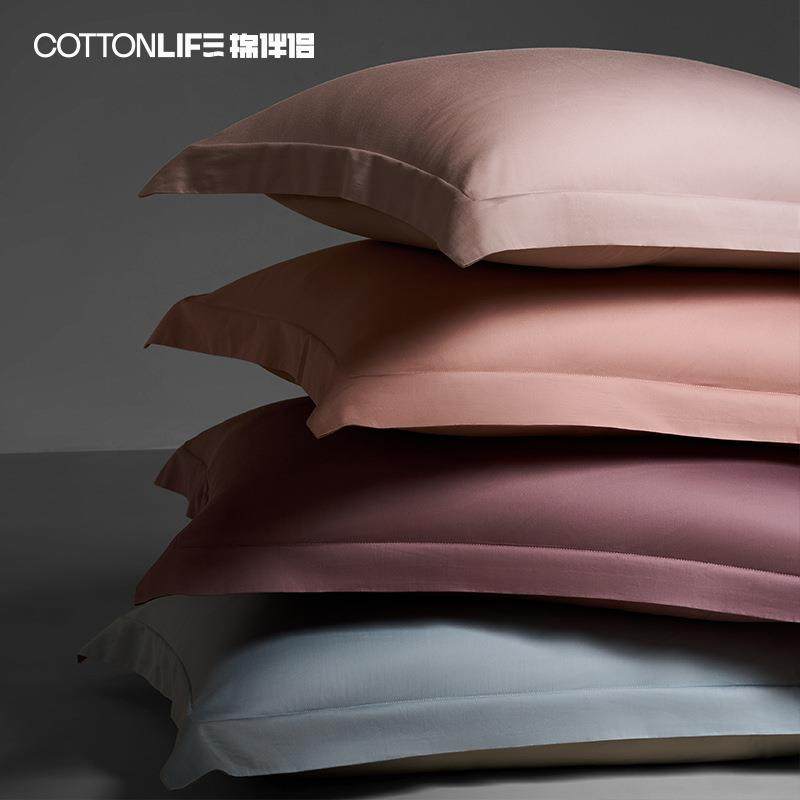 全棉枕套2024新款纯棉100支单个家用48cmx74cm枕芯套一对装枕头套