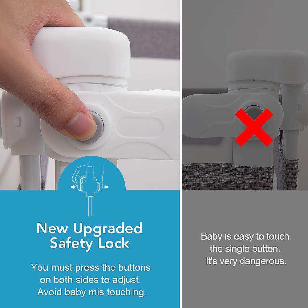 跨境英文版婴儿童床护栏床围栏单边升降床护栏宝宝防摔床边栏杆