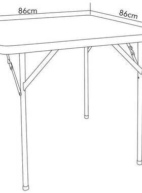 F86简易折叠桌子户外便携可收纳餐桌小型2人白色摆摊公寓出租房