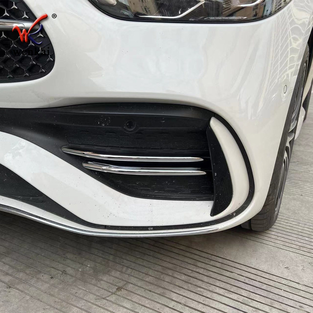 适用于22款新奔驰C200L/260L前雾灯框饰条W206雾灯亮条外饰改装