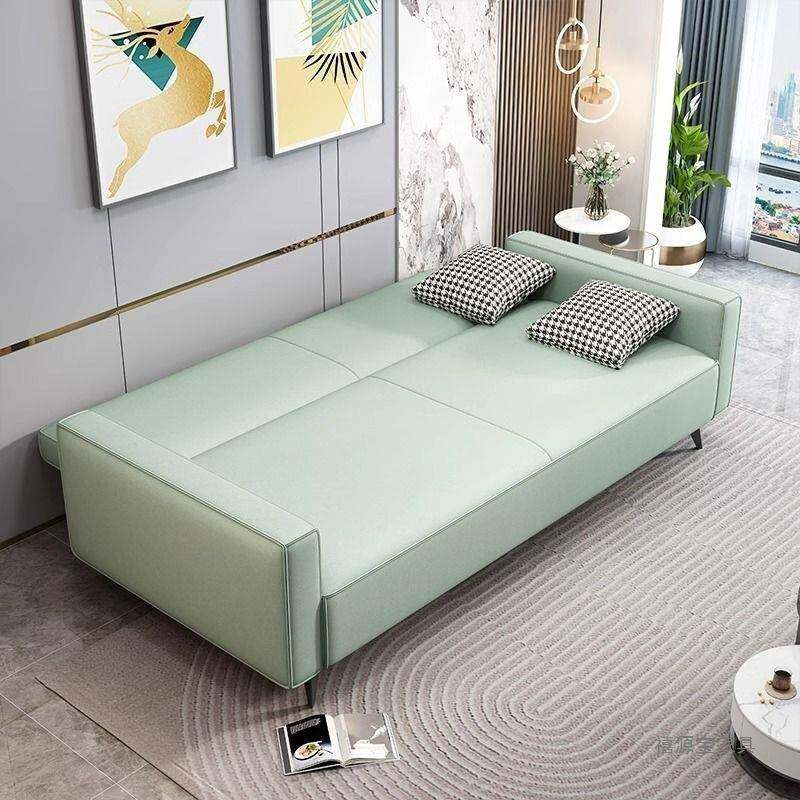 现代简约猫爪皮可折叠沙发床一体两用小户型多功能客厅卧室出租房