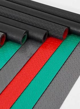 PVC地垫防滑垫双层加厚耐磨防水橡塑垫灰色铜钱纹黑底加厚地板革