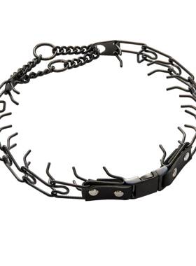 黑色刺激狗链不锈钢可拆卸狗链刺钉脖套颈圈中大型猛犬训练用品
