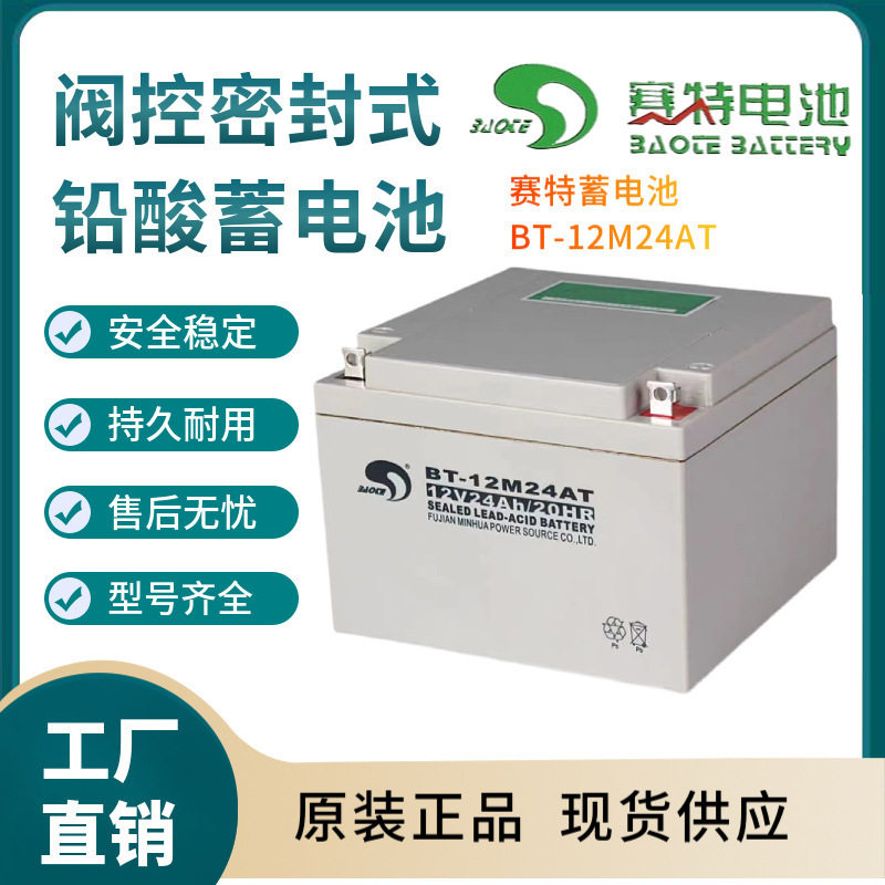 赛特蓄电池BT-12M24AT12V24AH后备电源数据基站直流通信三年