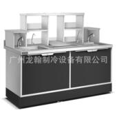 黑钛钢奶茶吧台奶茶店设备奶茶操作台奶茶工作台