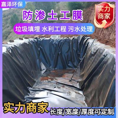 防渗膜土膜厂家沼气池人e工湖养WTD鱼塘殖膜垃圾填埋场hdp土工工