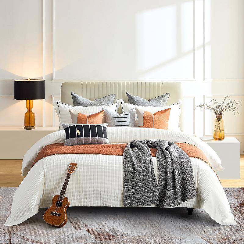 现代软装公司售楼中心套件家具摆场床上用品样板房简约床品多件套,收纳整理,烫衣板及配件,淘宝优惠券,粉丝福利购,淘宝优惠卷