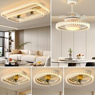 广东中山灯具客厅风扇灯现代简约2024新款轻奢大厅卧室吸顶灯风扇