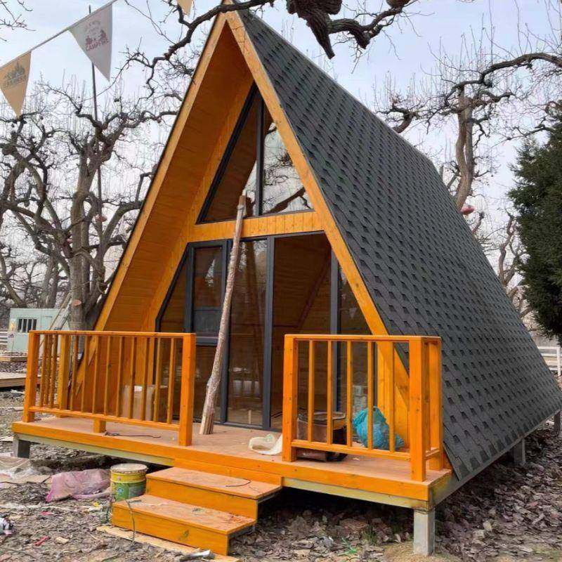 户外三角小木屋阳台景区民宿网红别墅农家乐庭院简易木屋移动木房
