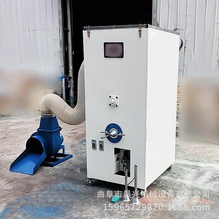 碎海绵枕芯充棉机婴儿枕头枕芯开松填机珍珠棉羽绒棉开松机视频