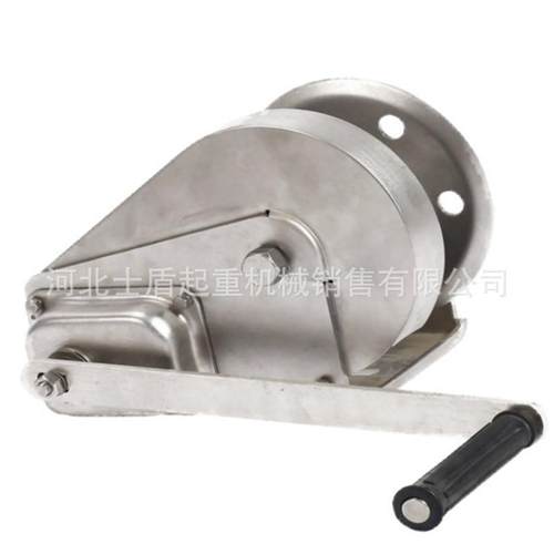 304不锈钢手摇绞盘1200/1800/2500LBS磅双向自锁绞车手动卷扬机