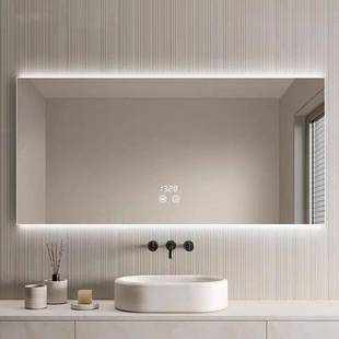 智能浴室镜防雾LED发光防爆镜柜门化妆镜高清超白无铜银镜
