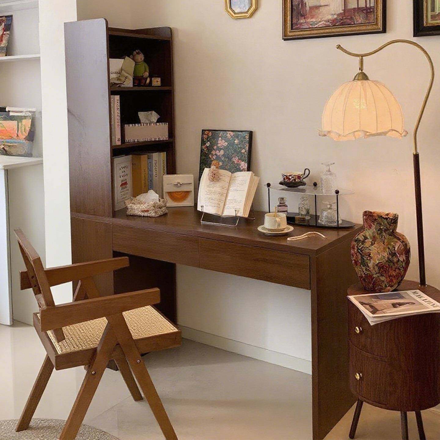 实木转角书桌书柜书架一体靠墙阅读学习桌子卧室靠墙电脑桌中古风,纺织面料/辅料/配套,纺织机械配件,淘宝优惠券,粉丝福利购,淘宝优惠卷