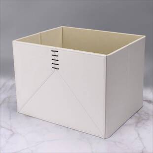 衣服收纳筐软装样板间衣帽间衣柜顶皮革折叠抽屉式收纳箱