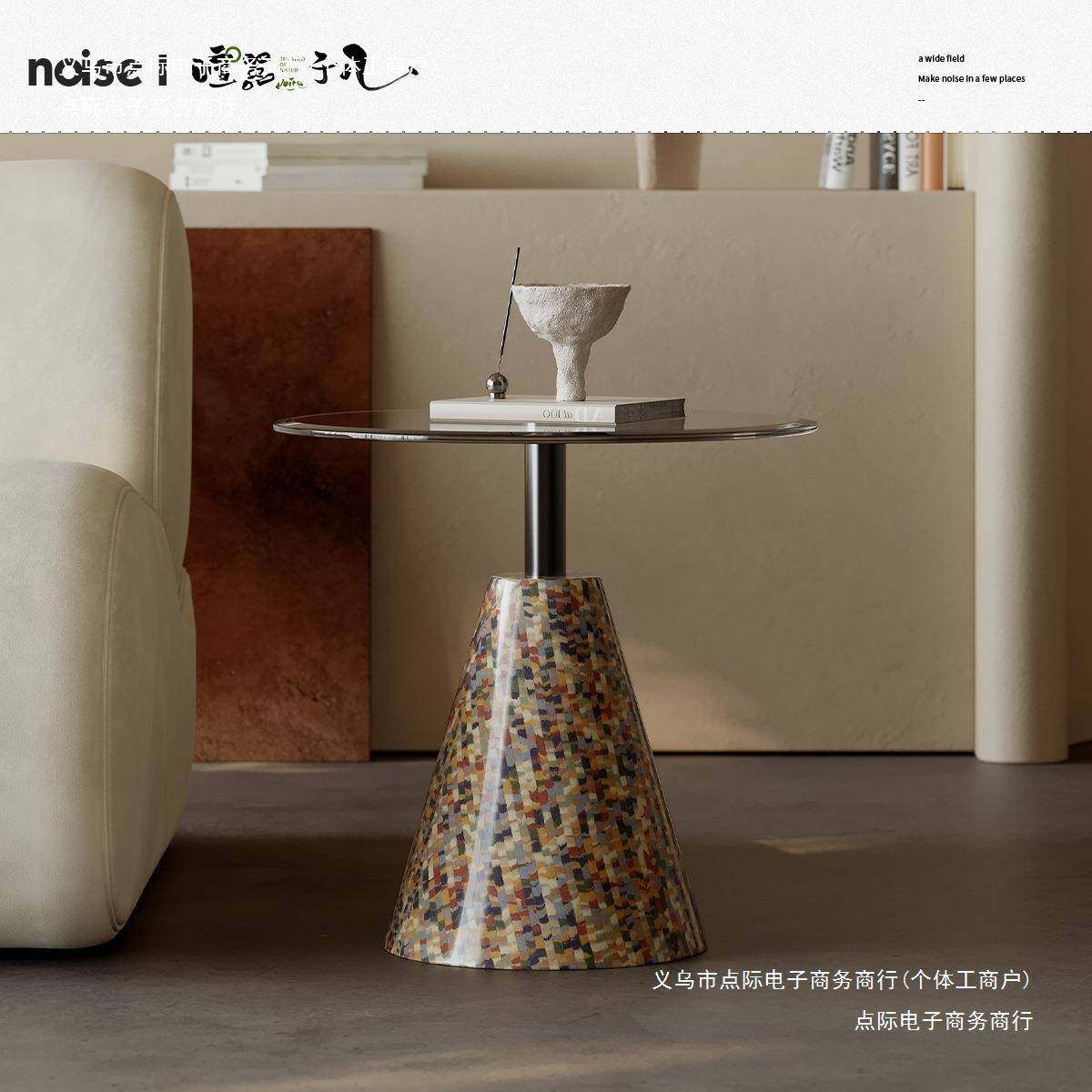 轻奢意式极简钢化玻璃角几艺术小蛮腰圆形靠墙客厅小边几设计,电子元器件市场,其它元器件,淘宝优惠券,粉丝福利购,淘宝优惠卷