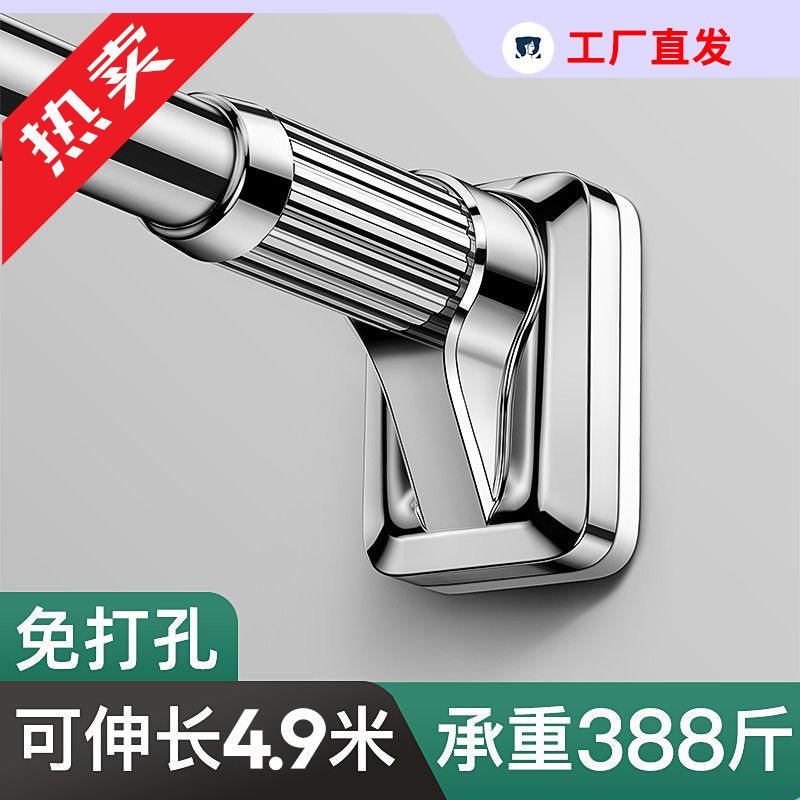 顶天立地卧室置物架挂衣服落地家用衣帽架墙壁式简易晾衣架子神器