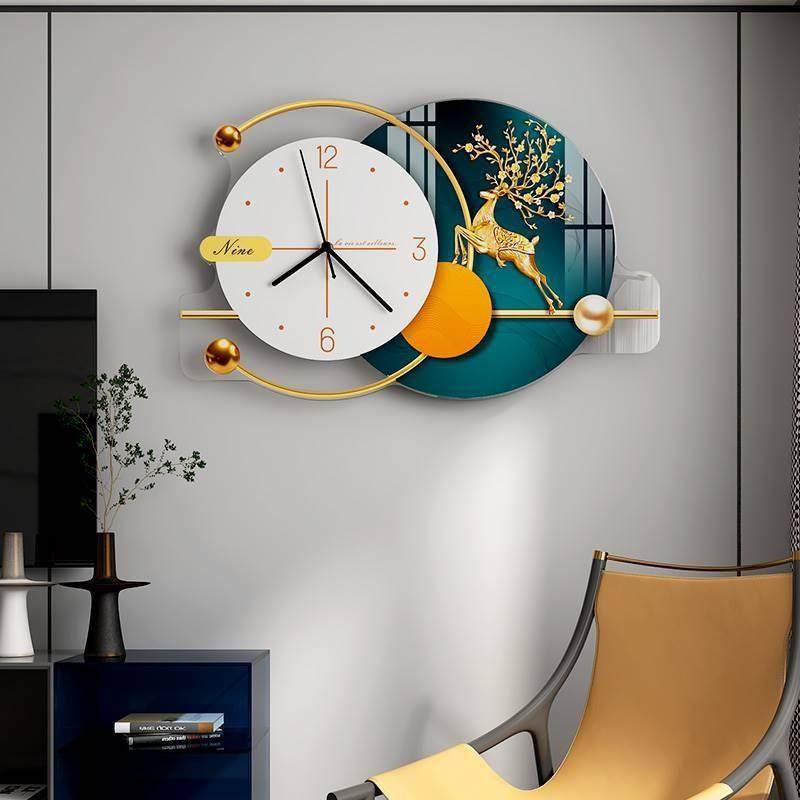 钟表挂钟客厅现代轻奢挂墙静音时钟创意欧式家用个性时尚简约装饰