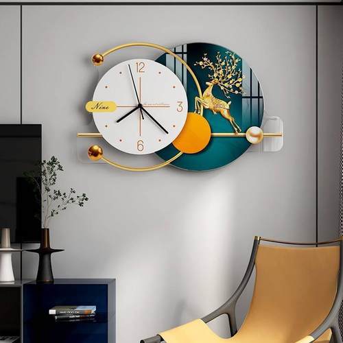 钟表挂钟客厅现代轻奢挂墙静音时钟创意欧式家用个性时尚简约装饰