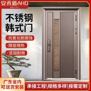 工厂多种颜色可定菱形花纹不锈钢门新款精品家用防盗安全门