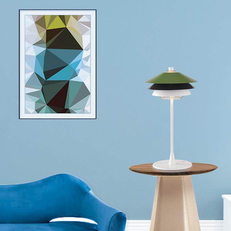 时尚现代北欧风格绿色铝材三层罩装饰客厅卧室书房阅读装饰台灯